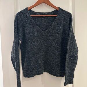 Charcoal Gray V-Neck Sweater